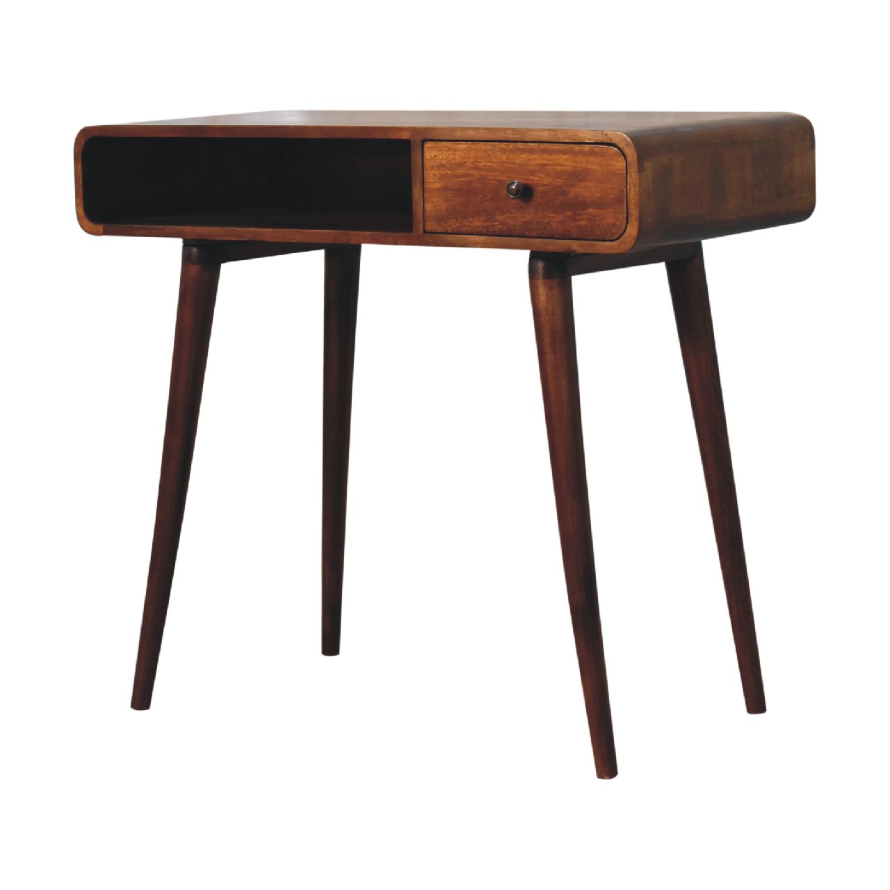 Chestnut Writing Desk - Curved