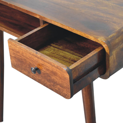 Chestnut Writing Desk - Curved