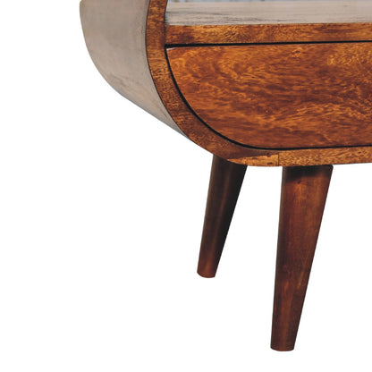 Chestnut TV Stand Circular