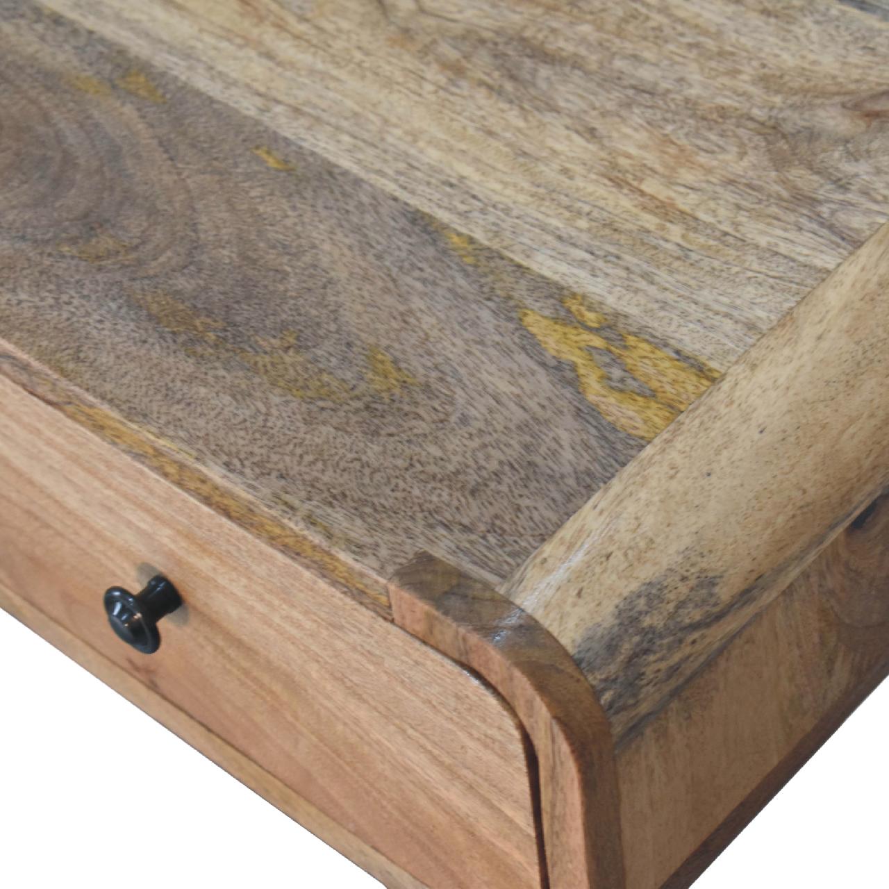 Oak-ish Writing Desk Curved