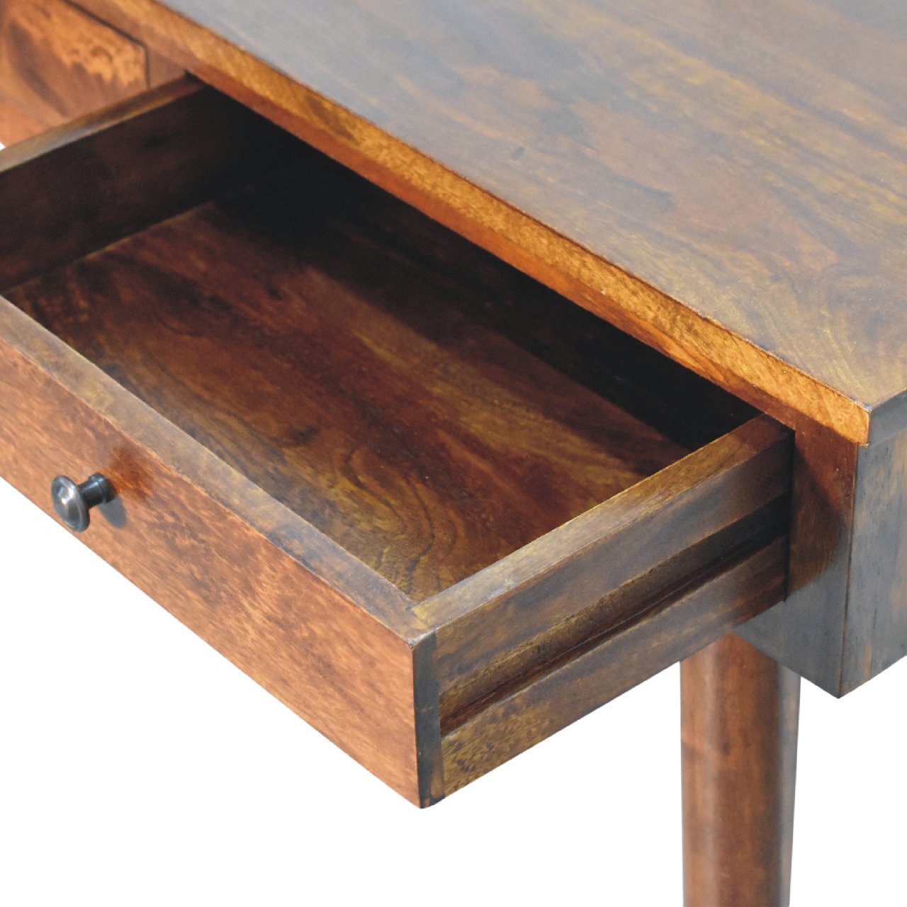 Chestnut Console Table 2 Drawer