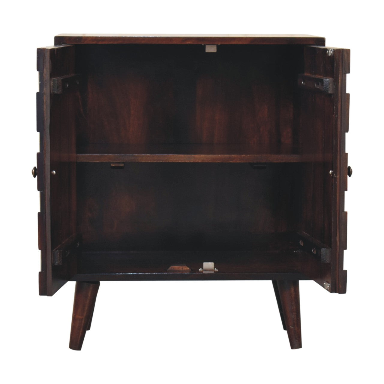 Walnut Cabinet - Mini Pineapple Carved Light