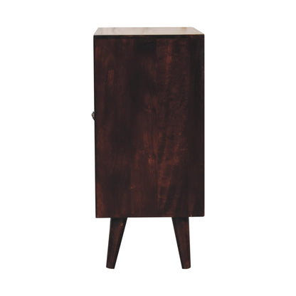 Walnut Cabinet - Mini Pineapple Carved Light