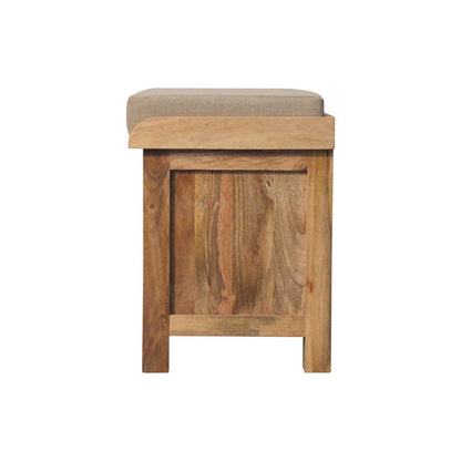 Linen Bench Rattan Basket