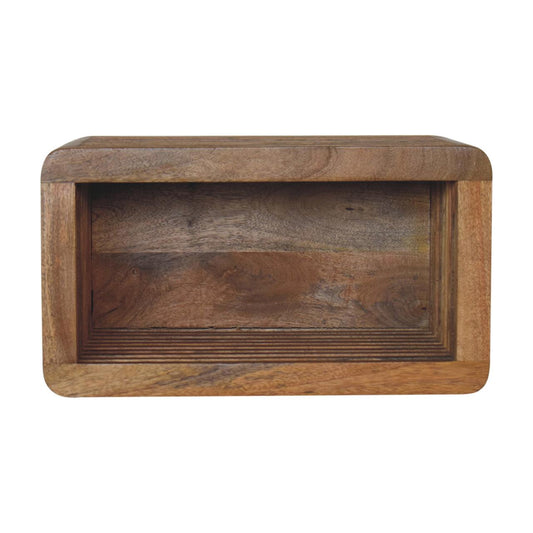 Wall Mounted Bedside Soba by Maple Manor solid wood bedside cabinet with ridged front panel