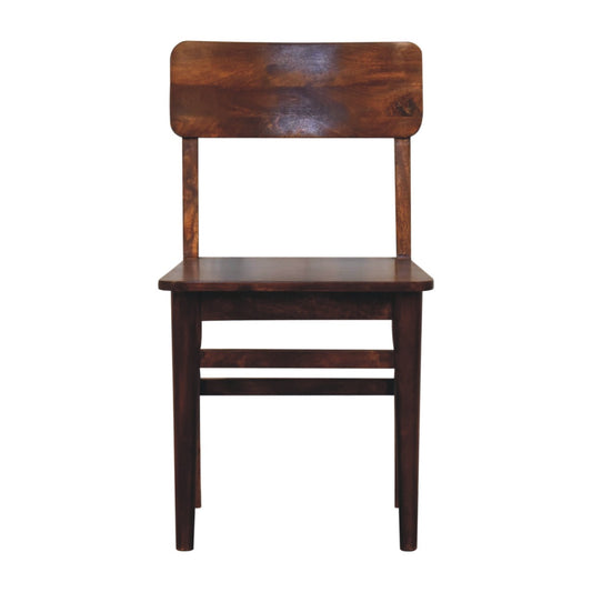 Chestnut Dining Chair Classic by Maple Manor, dining chair in chestnut solid wood with slatted sides