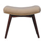 Curved Bench Honey Caramel Boucle Cream