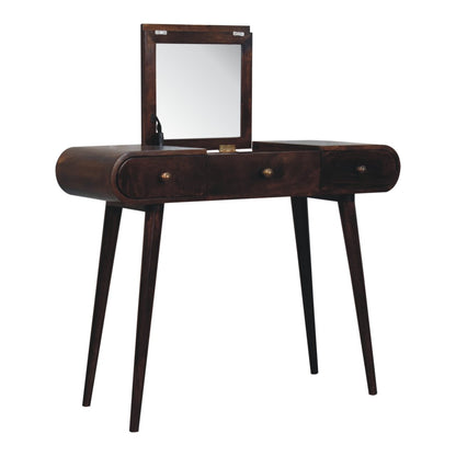 Walnut Dressing Table with Foldable Mirror California