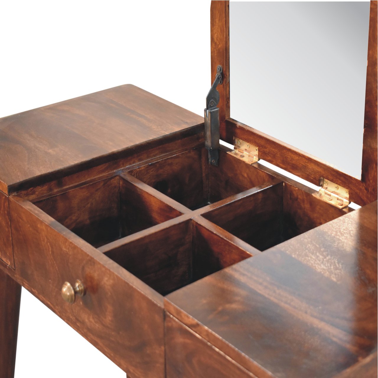 Walnut Dressing Table with Foldable Mirror California