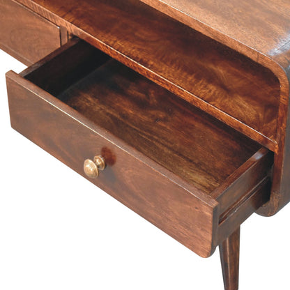 Walnut Media Unit - Curved California