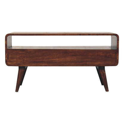 Walnut Media Unit - Curved California