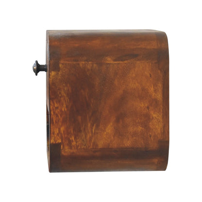 Bedside with Open Slot - Extra Mini Curved Chestnut