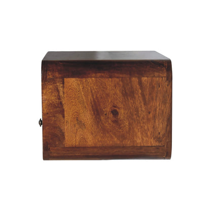 Floating Bedside - Large Chestnut Curve Upper Slot
