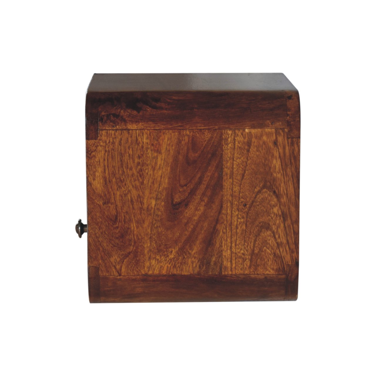 Wall Mounted Bedside - Extra Mini Curved Chestnut