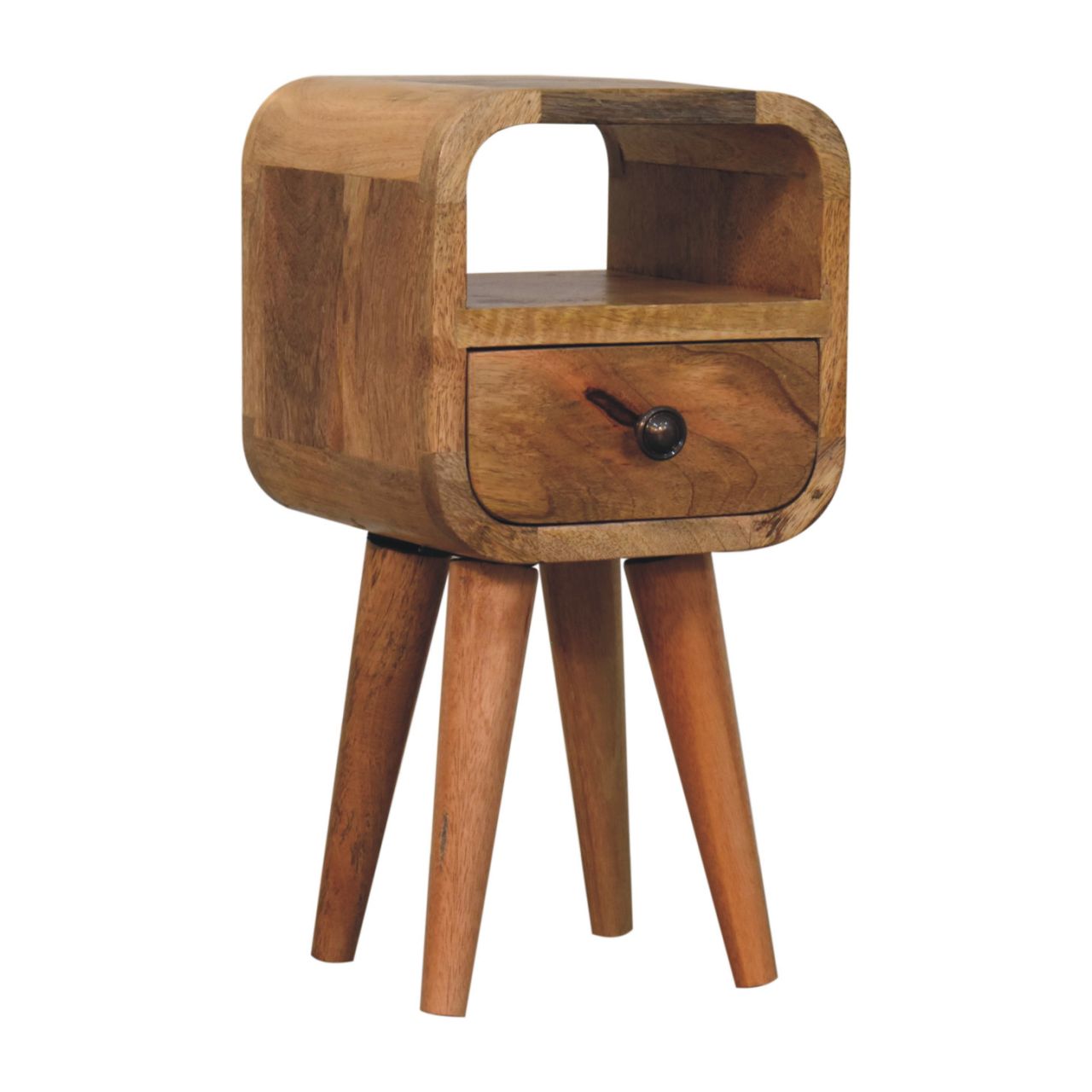 Oakish Bedside Extra Mini Curve