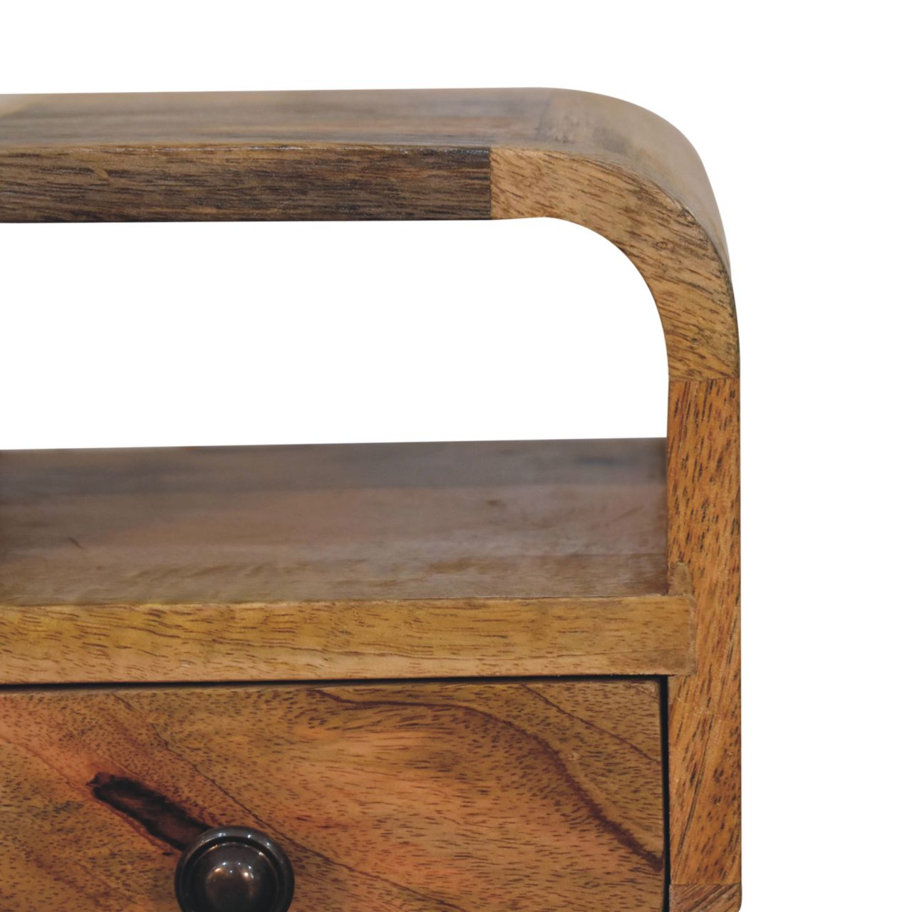 Oakish Bedside Extra Mini Curve