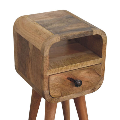 Oakish Bedside Extra Mini Curve
