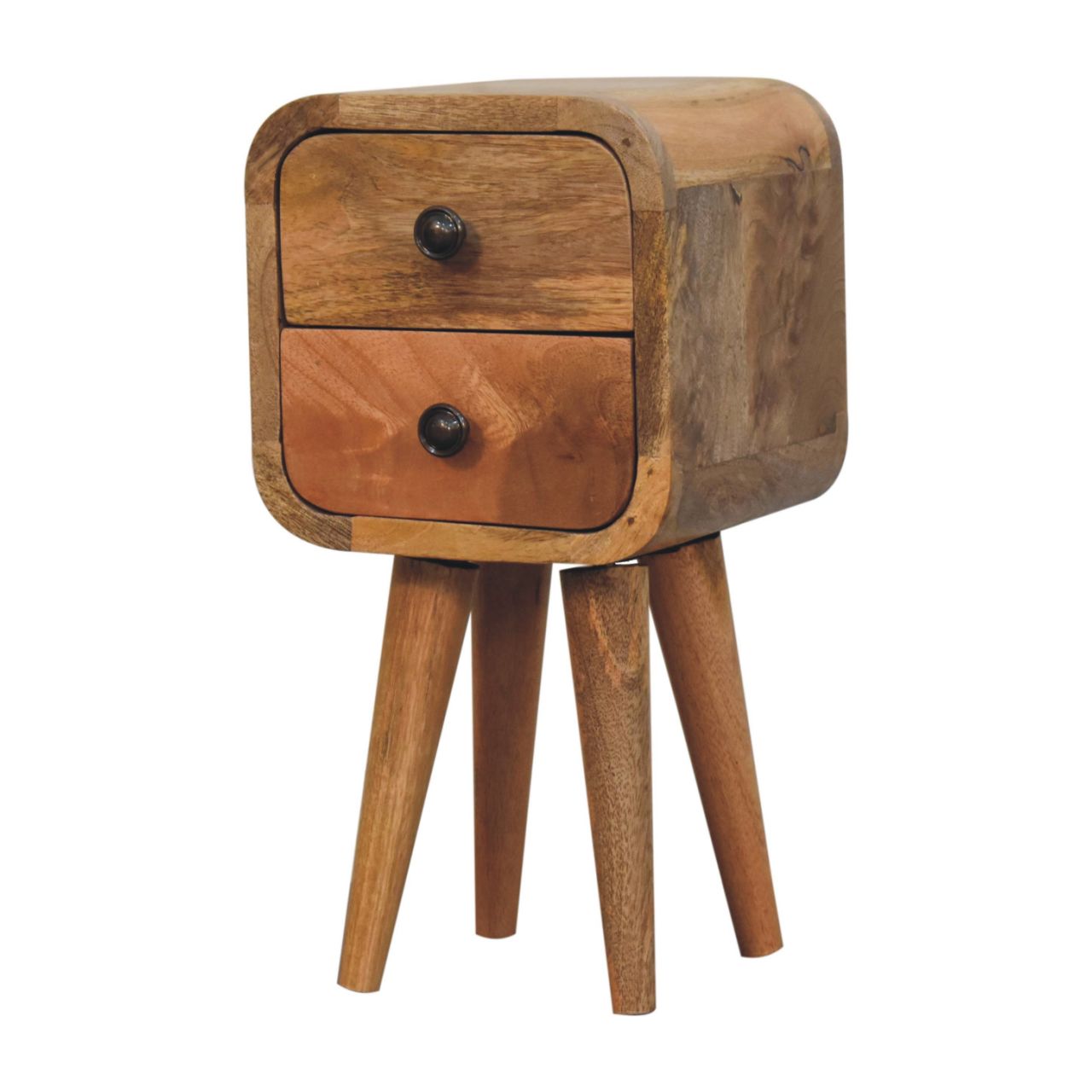 Oak-ish Bedside Extra Mini Curved