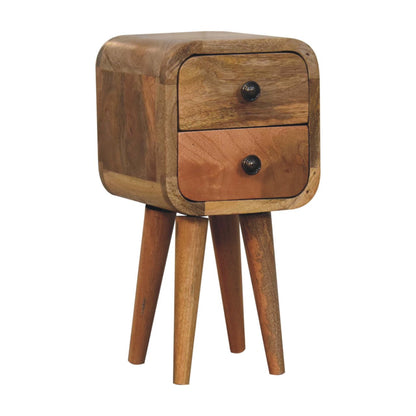 Oak-ish Bedside Extra Mini Curved