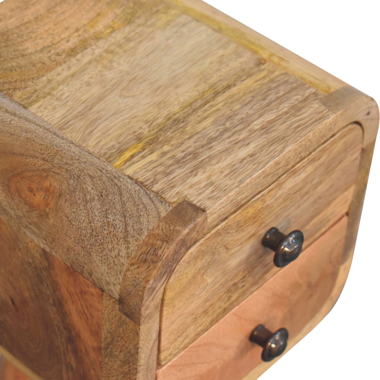 Oak-ish Bedside Extra Mini Curved