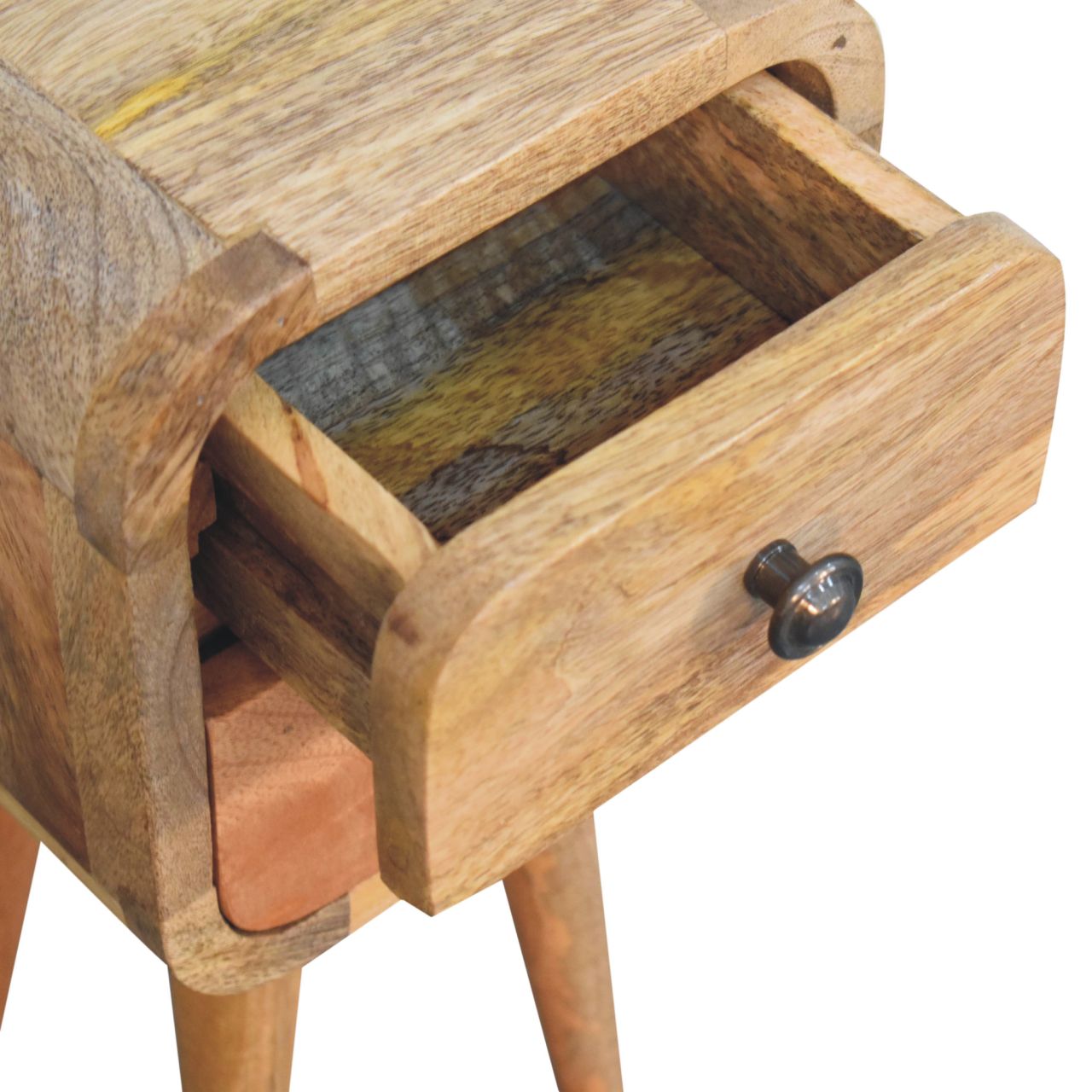 Oak-ish Bedside Extra Mini Curved