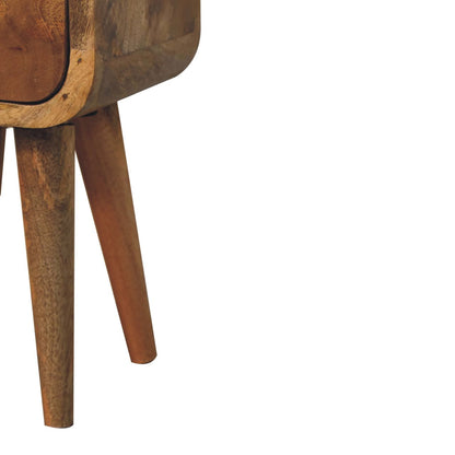 Oak-ish Bedside Extra Mini Curved