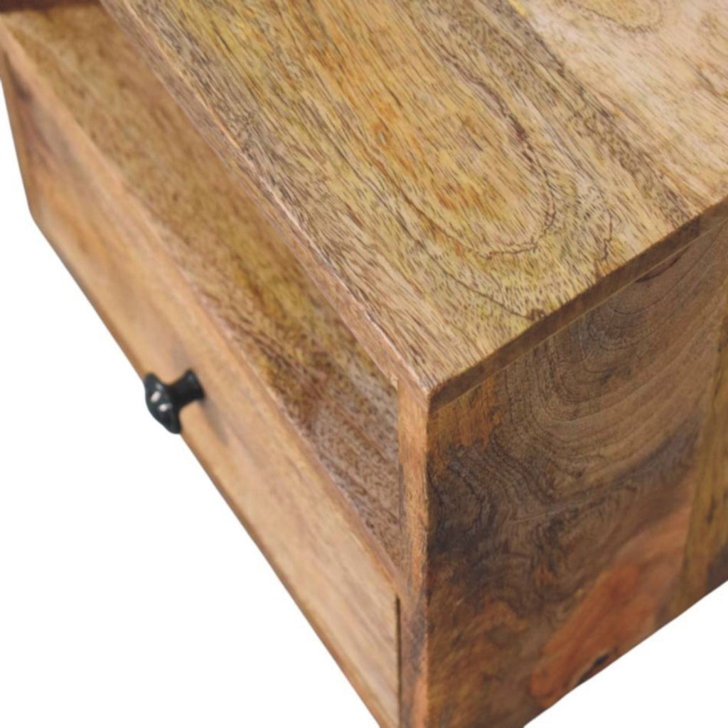 Wall Mounted Bedside Oak-ish Solis 1-Drawer