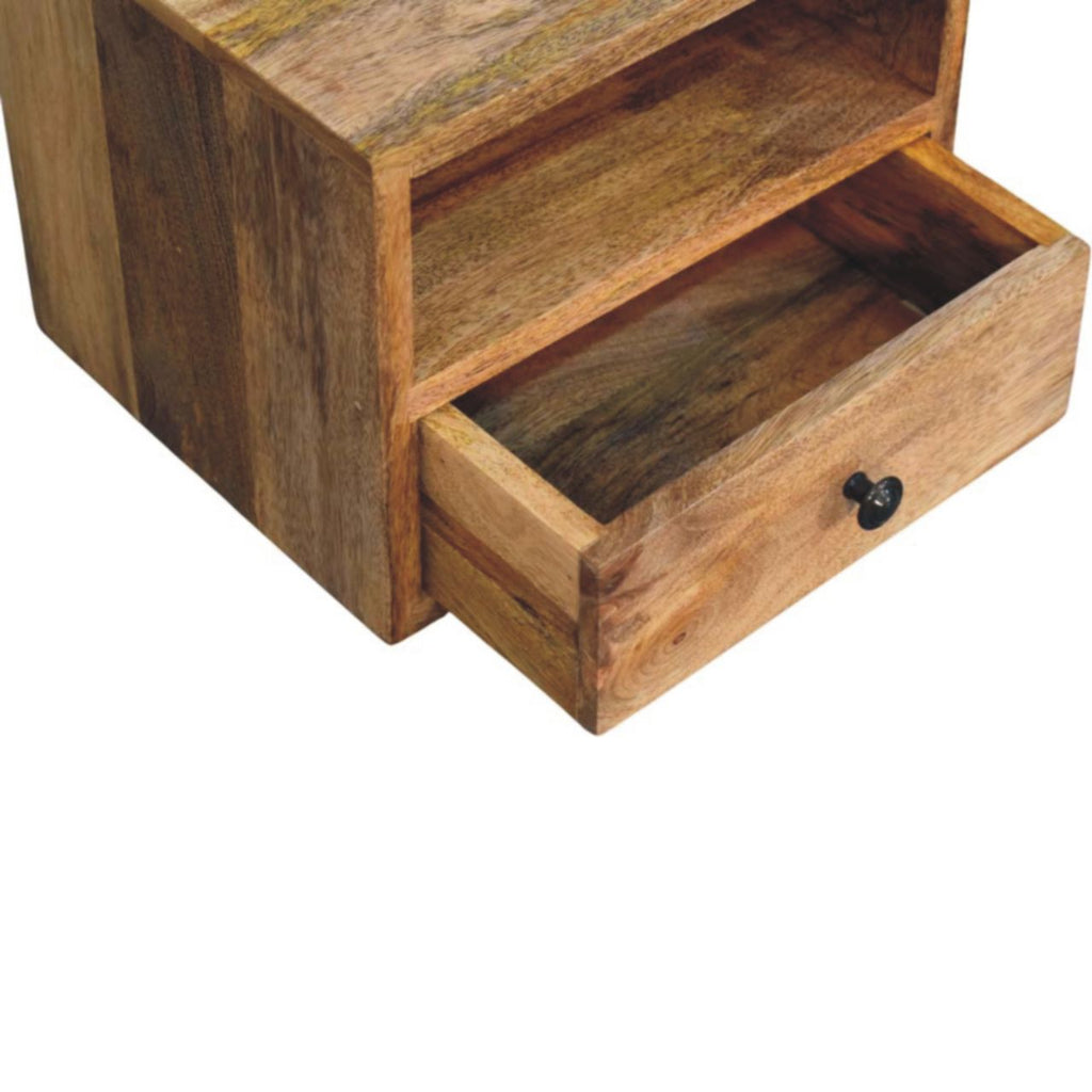 Wall Mounted Bedside Oak-ish Solis 1-Drawer