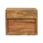 Wall Mounted Bedside Oak-ish Solis 1-Drawer