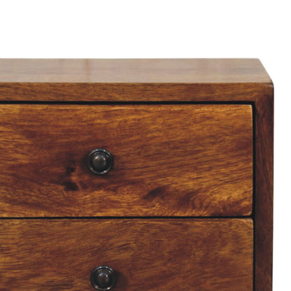 Wall Mounted Bedside 2-Drawer Chestnut Solis