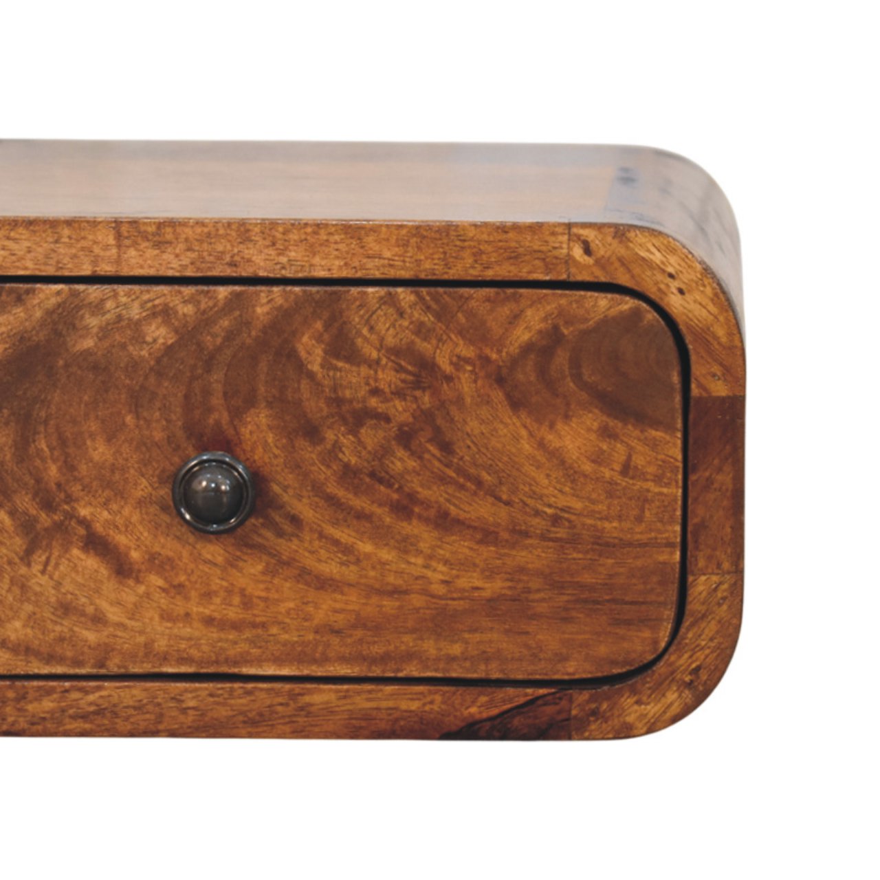 Wall-Mounted Chestnut Bedside - 1 Drawer Mini