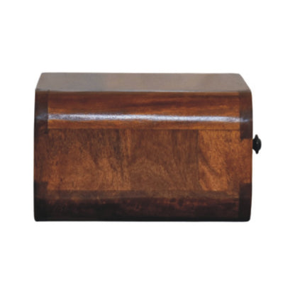 Wall-Mounted Chestnut Bedside - 1 Drawer Mini