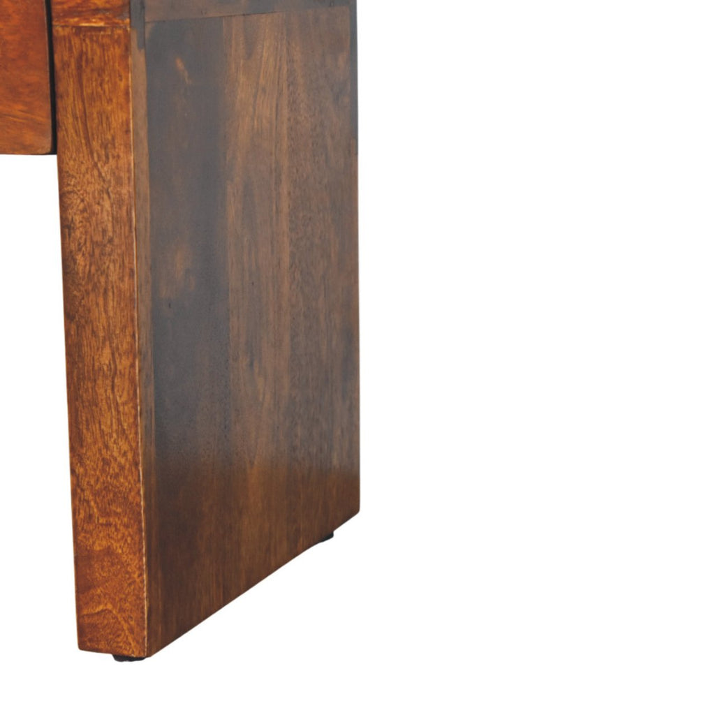 Chestnut Bedside Mini Darcy with Curved Edges