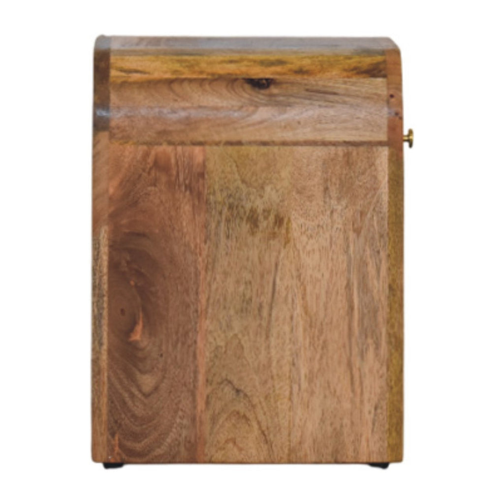 Oak-ish Bedside Mini Darcy with Curved Edges