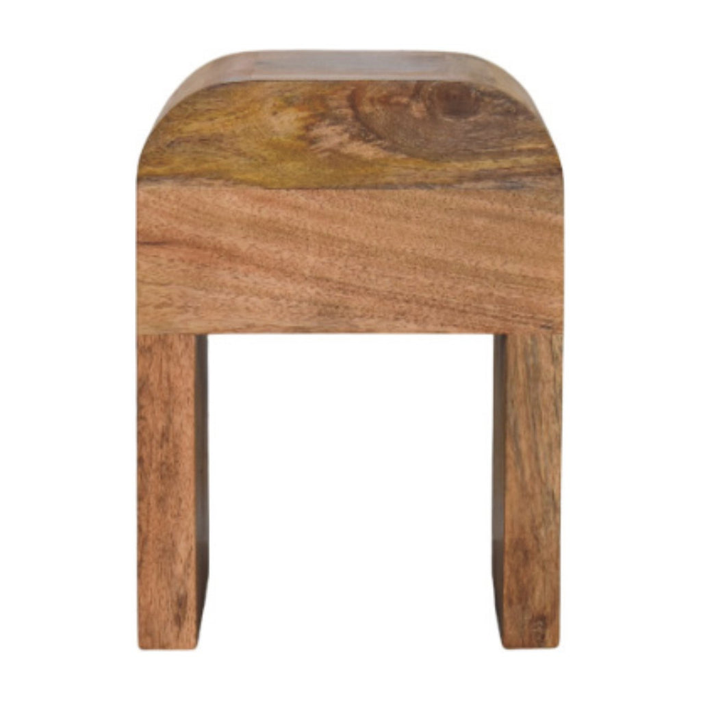 Oak-ish Bedside Mini Darcy with Curved Edges