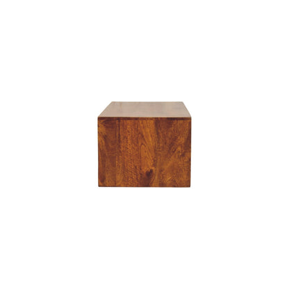 Wall Mounted Media Unit - Lunar 2 Drawer Chestnut