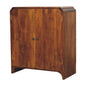 Chestnut Cabinet Newton by Maple Manor solid wood cabinet in chestnut brown with two doors and round knobs