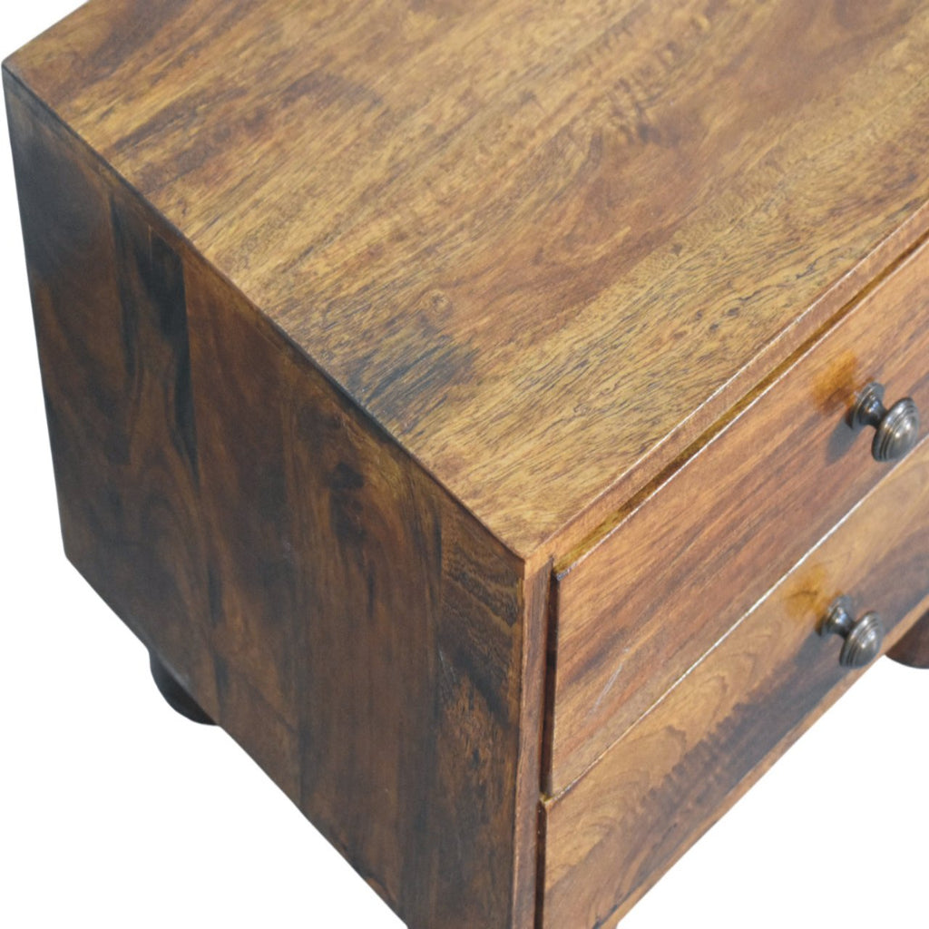 2 Drawer Chestnut bedside - Tula