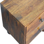 2 Drawer Chestnut bedside - Tula