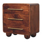 Chest of Drawers - Rounded by Maple Manor in mango wood, rounded cabinet with three drawer fronts.