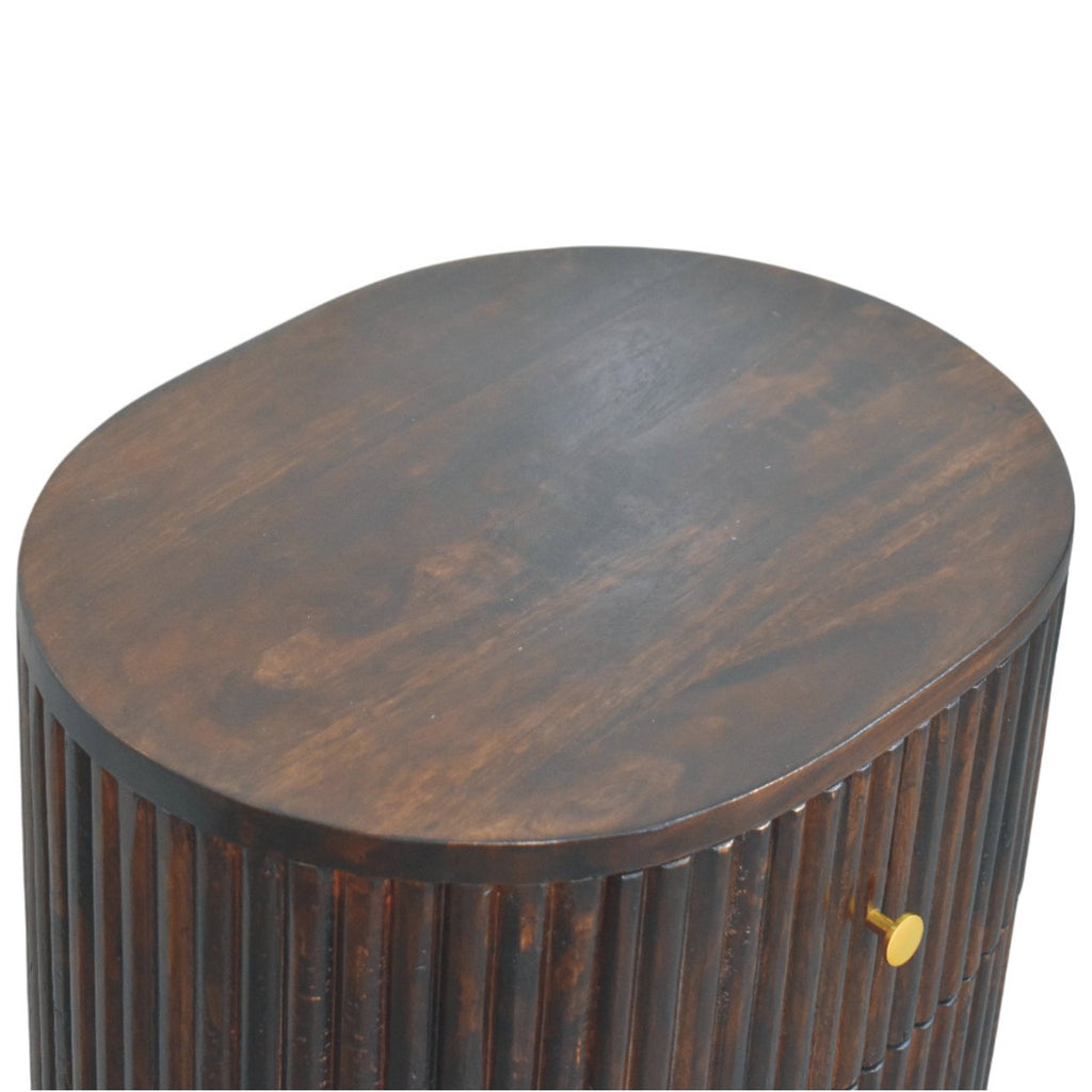 3-Drawer Bedside - Curved Fluted