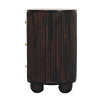 3-Drawer Bedside - Curved Fluted