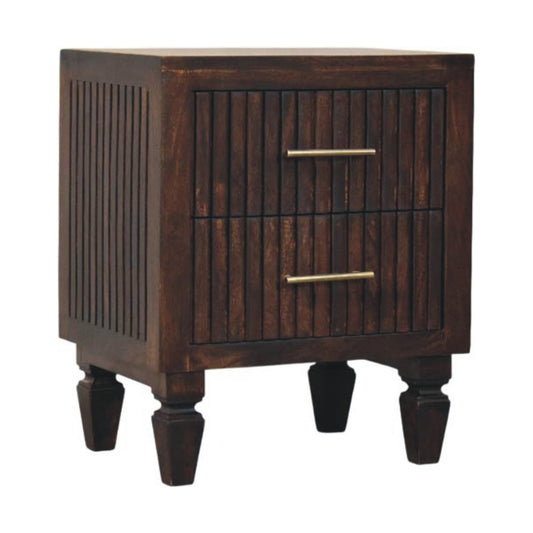 2 Drawer Bedside Belmont by Maple Manor, solid wood bedside table with two drawers and bar pulls
