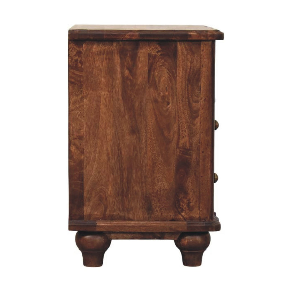 2-Drawer Bedside with Open Shelf