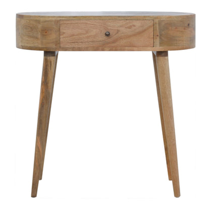 Console Unit Albion by Maple Manor console table in solid wood with one drawer and round knob