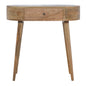 Console Unit Albion by Maple Manor console table in solid wood with one drawer and round knob