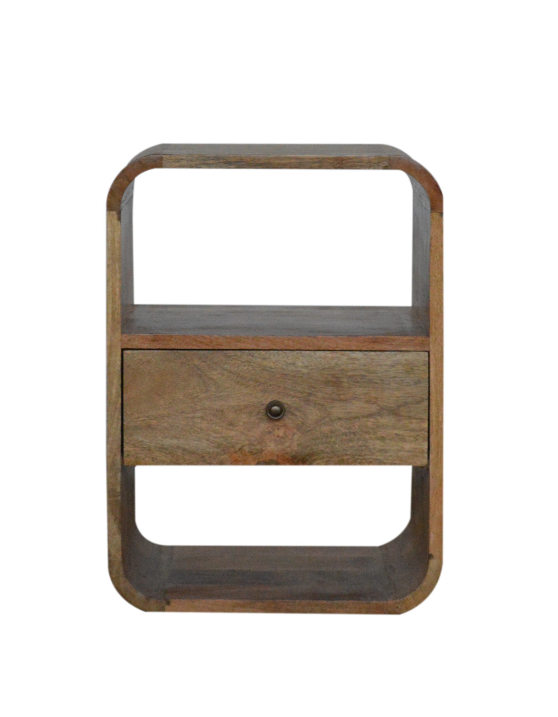 Bedside 1 Drawer London by Maple Manor bedside table in solid wood with one drawer and round knob