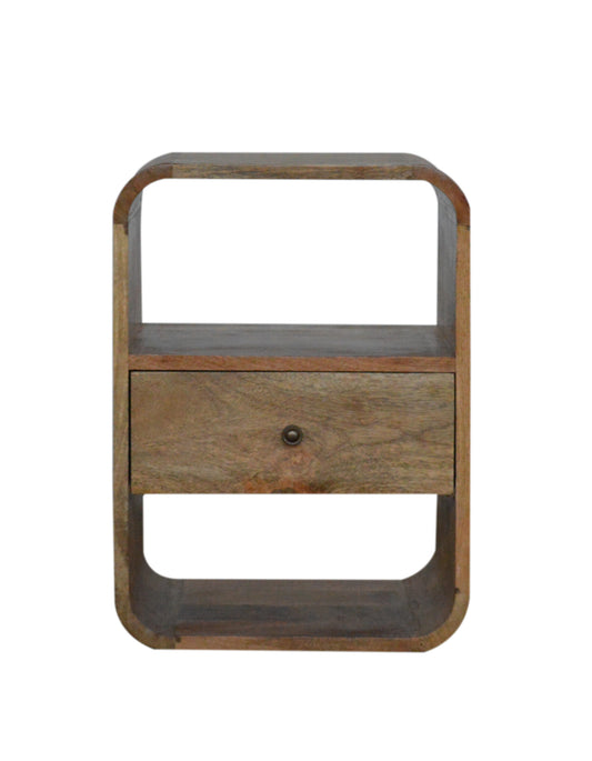 Bedside 1 Drawer London by Maple Manor bedside table in solid wood with one drawer and round knob