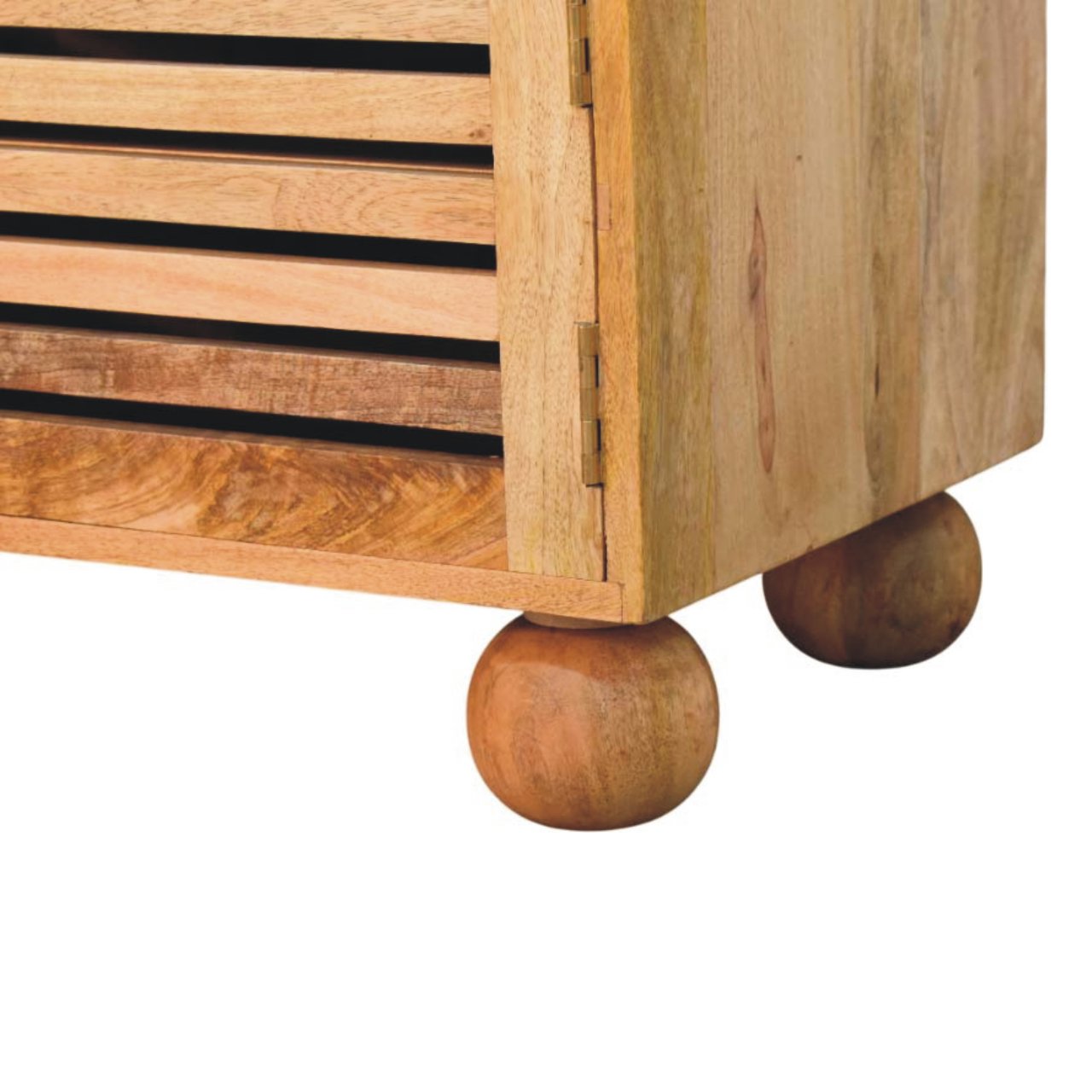 Oak ish shoe rack with 2 drawers - Shutter