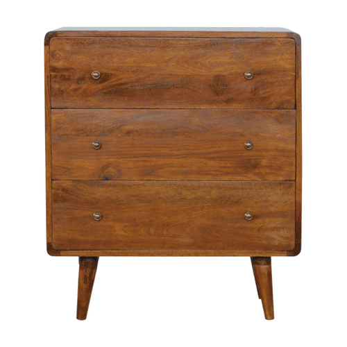 Chestnut Chest of Drawers - Curved